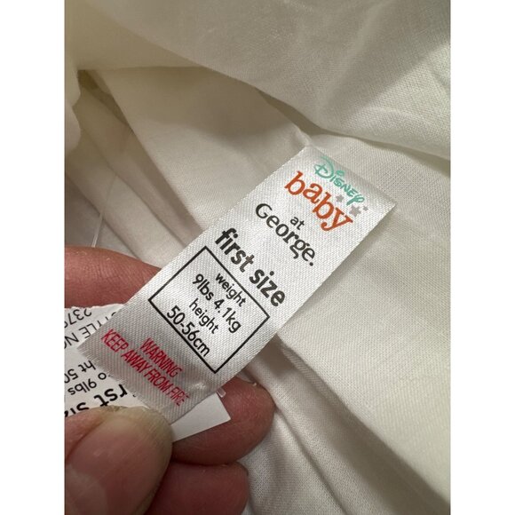 George Disney Baby Winnie The Pooh Dress First Size 50-56cm Cream White Flower C - Picture 4 of 11